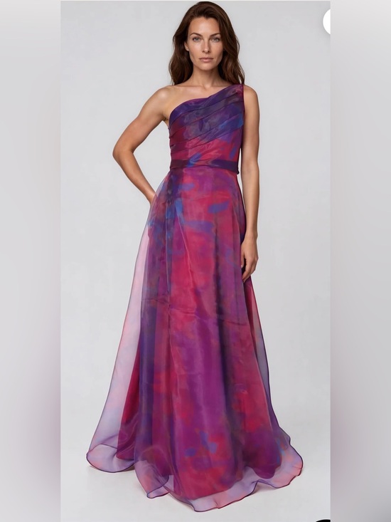 Rene Ruiz Dresses & Skirts - Rene Ruiz Collection One-Shoulder A-Line Organza Purple & Pink Evening Gown